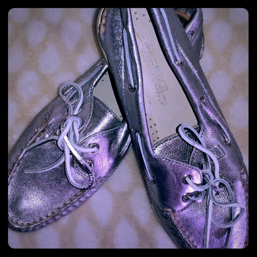 Women's Sperry 9 5 Platinum Topsiders